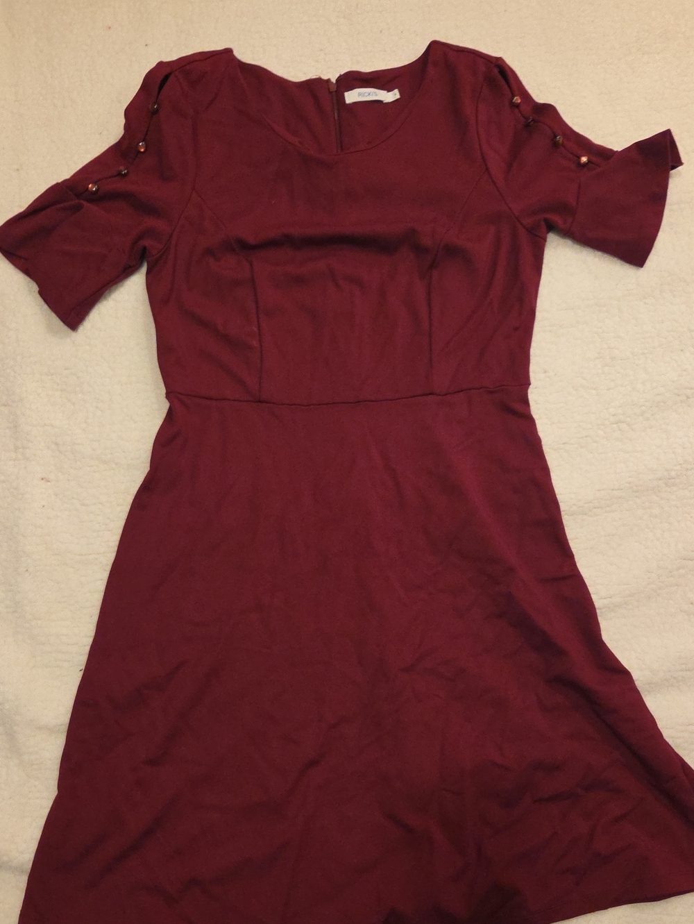 Ricki's Burgundy Short Sleeve Midi Dress